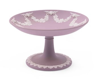 Wedgwood Lilac Jasperware Pedestal Compote