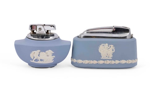 Pair of Wedgwood Jasperware Table Top Lighters in Blue