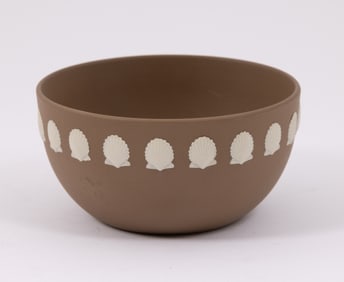 Three Piece Wedgwood Jasperware Vessel Set in Brown