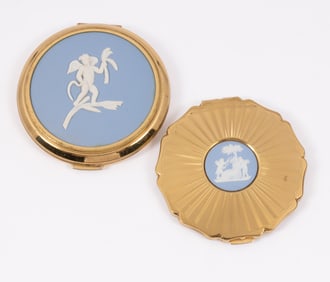 Pair of Wedgwood Jasperware Cosmetic Compacts