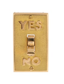 14kt Gold Yes/No Pendant with Toggle