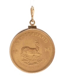 Ladies Pendant Featuring 1974 Gold Krugerrand
