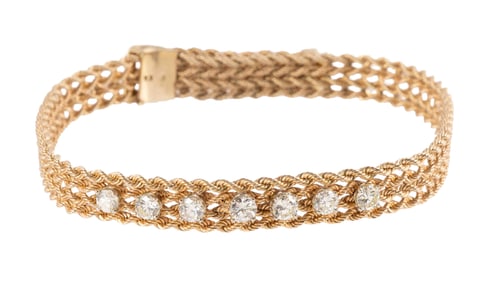 Ladies 14kt Gold and 8.50 Carat Diamond Necklace