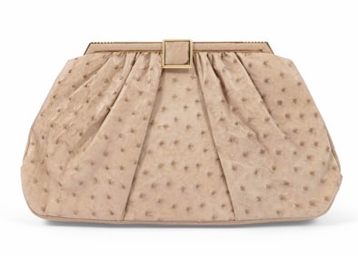 Judith Leiber Ostrich Leather Clutch