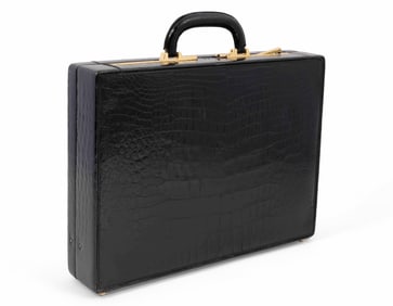 Vintage Brown Crocodile Briefcase