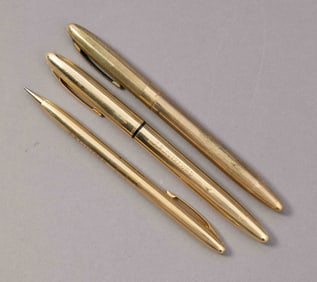 Set of 3 Goldtone Scheaffer Pen & Pencils