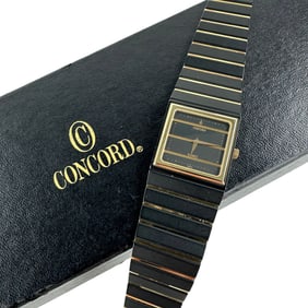 CONCORD MENS 18kt YG & BLACK MARINER WATCH
