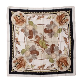Chevaux de cirque Rare silkscarf Hermes by Hugo Grykar 1948