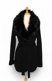 Michael Kors Fur Collar Knitted Cardigan