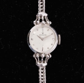 1940s Ladies Rolex Watch in Silver