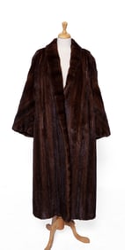 Ladies Full Length Brown Mink Coat