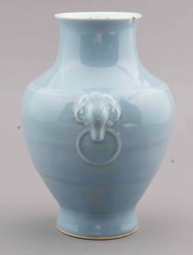 Chinese Clair-de-Lune Glazed HU vase