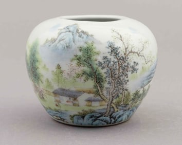 Republic Period Chinese Famille Rose Apple Vase