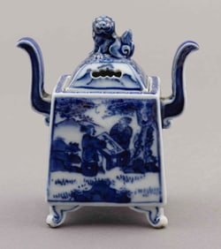 Chinese Blue and White Censer In The Manner of Qing Dynasty