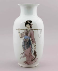 Large Chinese Porcelain and Enamel Vase