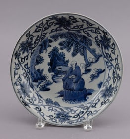 Chinese Blue and White Plate, In The Manner of Kangxi Dynasty