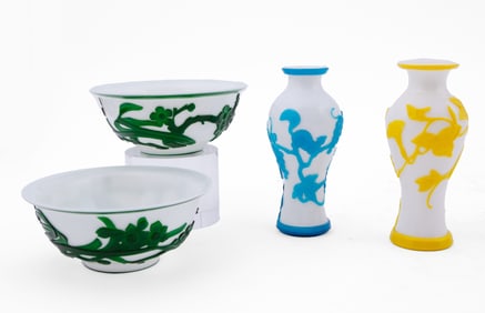 Four Pieces of Peking Glassware