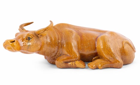 Chinese Vivid Amber Glazed Ox