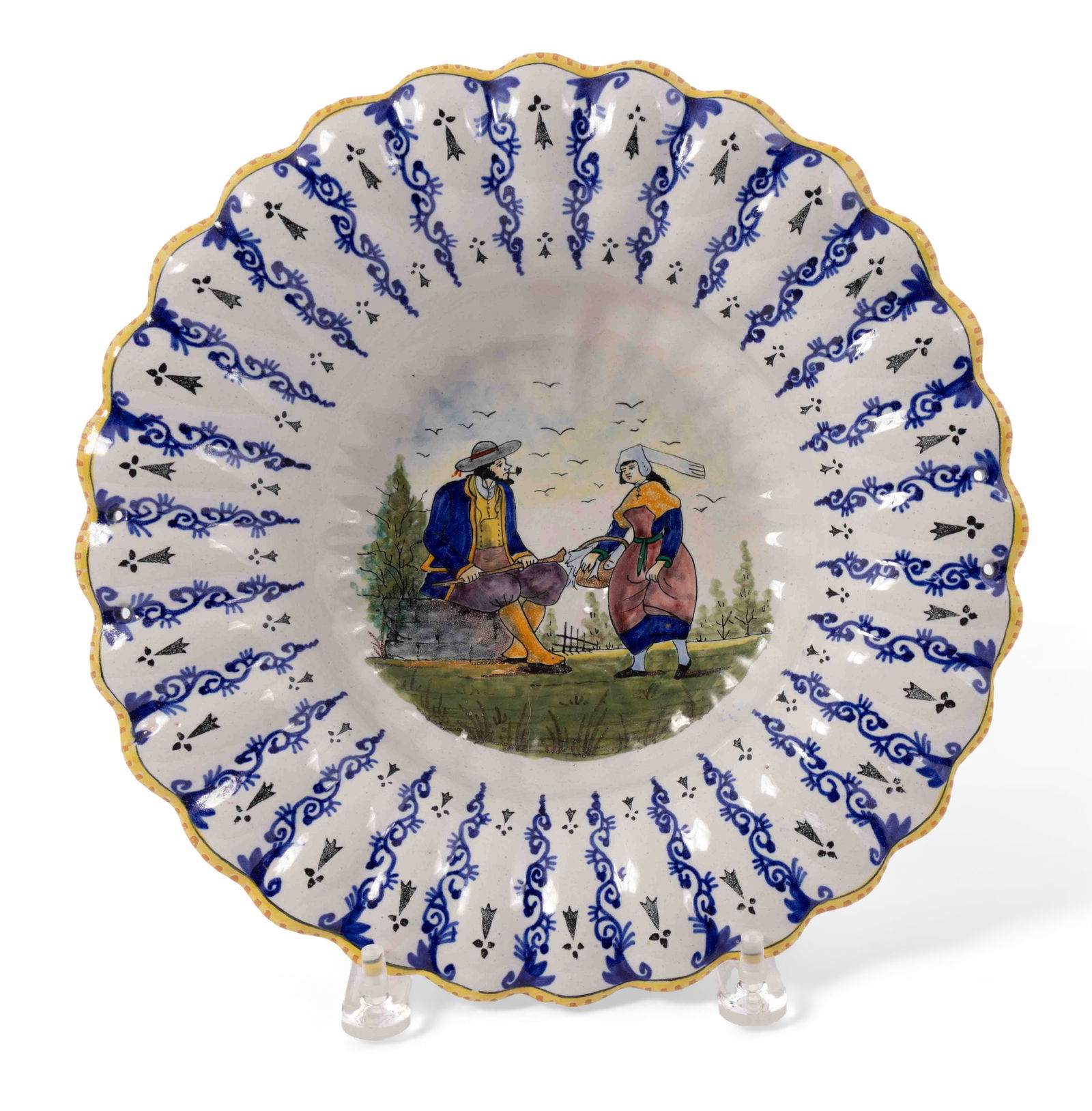 HB Quimper Decorated Bowl (1 of 5)
