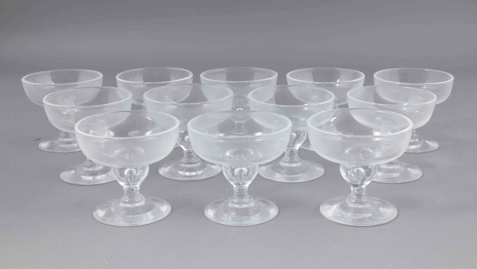 Set of Twelve Steuben Crystal Coupe Glasses (1 of 4)
