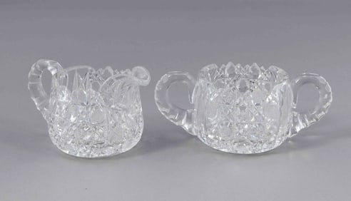 Crystal Cream and Sugar Jars