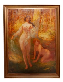 Rachimel Jean, Nudes in the Forest, Oil on Canvas