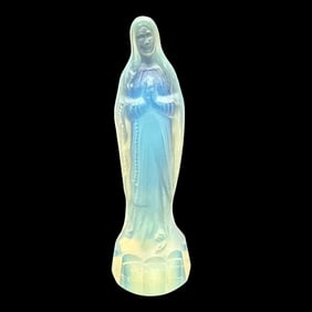 Vintage Sabino Opalescent Glass Figurine - Mother Mary