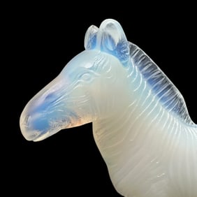Sabino Opalescent Glass Zebra Figurine