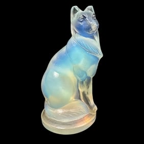 Sabino Opalescent Glass Wolf Figurine