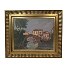 20th Century Italian Landscape by Tassinari, Oil on Canvas