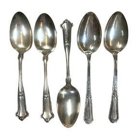 Five Sterling Silver Spoons by Towle and Wallace