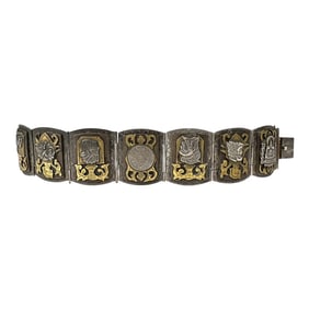Mayan Sterling Silver Armband Bracelet