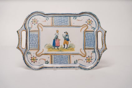 French Faience Henriot Quimper Decorative Tray