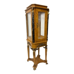 Early 20th Century French Empire Style Ormolu and Mounted Inlay Display
