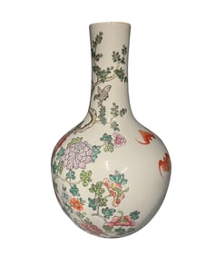 Antique Chinese Porcelain Vase In the Style of Qing Dynasty
