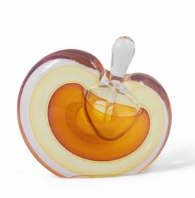 Vintage Charles Wright Blown Glass Apple Perfume Bottle