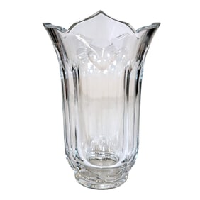 Contemporary Lead Crystal Tulip Vase