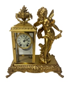 Seth Thomas Bronze Figural Clock