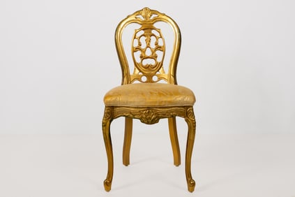 Vintage Restored Louis XVI Style Gild Chair