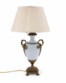 White Bisque Neoclassical Style Lamp