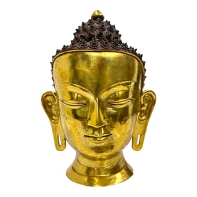 Vintage Brass Gilt Nepalese Buddha