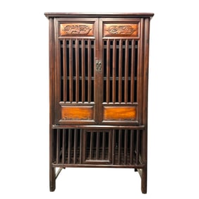 Vintage 20th Century Chinese Mahogany Tansu Cabinet