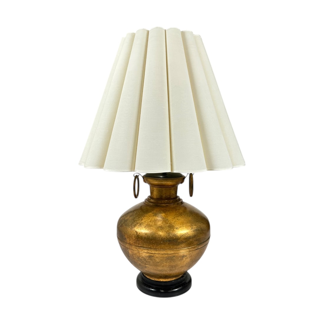Mid-Century Modern Brass Urn Lamp with Hoop Handles (1 of 4)