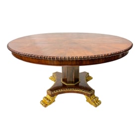 Late 19th Century English Style Regency Rosewood Dining Table
