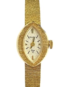 Vintage 14K Gold Bulova X Christian Dior Lady's Watch