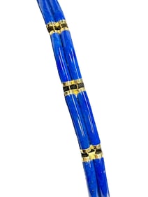 14K Gold and Lapis Double Strand Chinese Bracelet