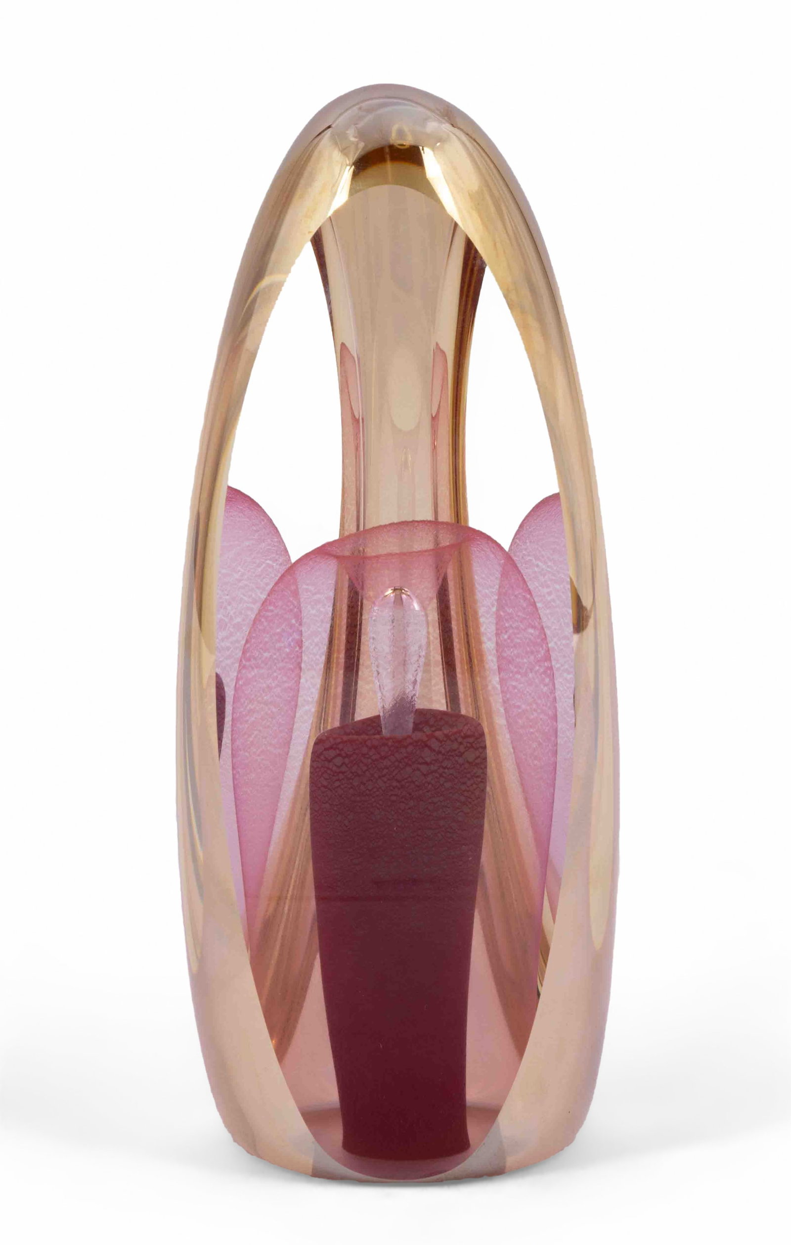 Blown Glass Sculpture by Edward Kachurk: Edward Kachurik - American, 1957 Blown glass Signed Ed Kachurk on the bottom, dated 2007 Measurements: H 7 x W 2.75 x D 2.75 inches Condition: Very good 