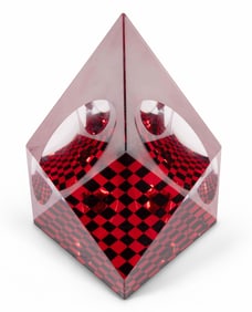 Faceted Art Glass Sculpture by James Shaw, 2006
