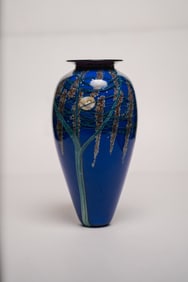 Large Richard Satava Art Glass Harvest Moon Vase