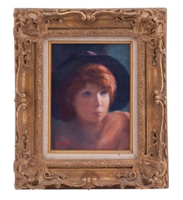 Philippe Alfieri Oil on Canvas - Portrait of Sally